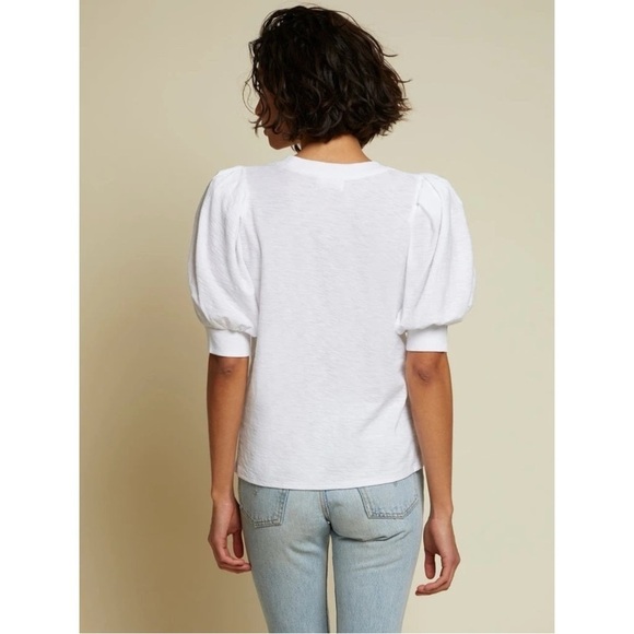 Nation LTD Rimma Exaggerated Sleeve Tee White Dotty Print XL XXL Puff Sleeve - Picture 13 of 17